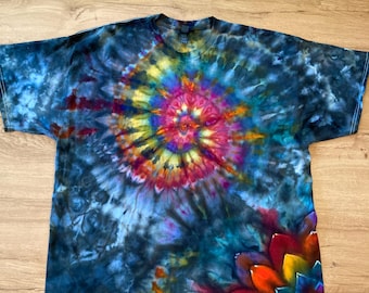 2Xl | Special Tie Dye Shirt | Psychedelic T Shirt | Galaxy Ice Dye Shirt | Festival Shirt | Mandala Psytrance Shirt | Geode Tie Dye