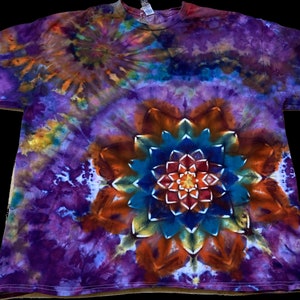 Xl Shirt Special Tie Dye Shirt Psychedelic T Shirt Galaxy Ice Dye Shirt Festival Shirt Mandala Psytrance Shirt Geode Tie Dye image 1