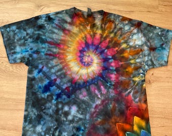 Xl Shirt | Special Tie Dye Shirt | Psychedelic T Shirt | Galaxy Ice Dye Shirt | Festival Shirt | Mandala Psytrance Shirt | Geode Tie Dye