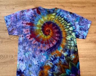 Camiseta XL / Camiseta Tie Dye Especial / Camiseta Psicodélica / Camiseta Galaxy Ice Dye / Camiseta de Festival / Camiseta Mandala Psytrance / Tie Dye Geode