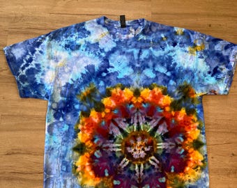 Xl Shirt | Mandala Tie Dye Shirt | Psychedelic T Shirt | Galaxy Ice Dye Shirt | Festival Shirt | Mandala Psytrance Shirt | Geode Tie Dye