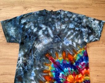 2Xl | Lotus Tie Dye Shirt | Psychedelic T Shirt | Galaxy Ice Dye Shirt | Festival Shirt | Mandala Psytrance Shirt | Geode Tie Dye