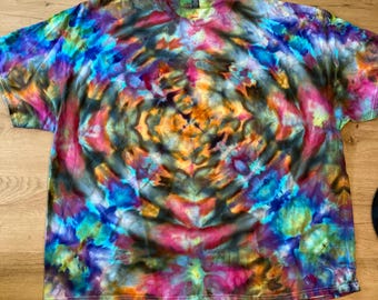 5XL Shirt | Fractal Tie Dye Shirt | Psychedelic T Shirt | Galaxy Ice Dye Shirt | Festival Shirt | Mandala Psytrance Shirt | Geode Tie Dye