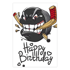 Carte d’anniversaire de hockey