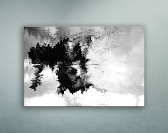 ALUMINUM PRINT Treesa - Abstract Art Wall Print on METAL Abstract Composition Wall Decor Art from Video Limited Edition Wide