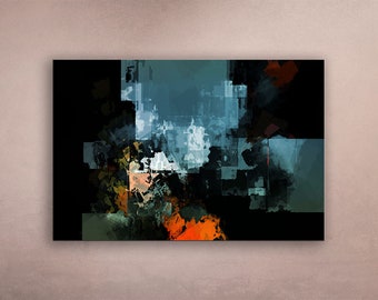 ALUMINUM PRINT SteelHeart 2 - Abstract Art Wall Print on METAL Abstract Composition Wall Decor Art from Video Limited Edition Wide