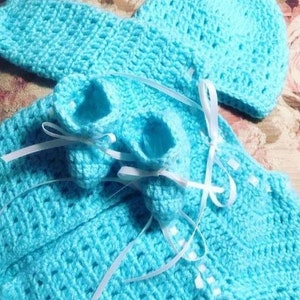 Crotchet Baby Outfit Sets (Hat,Sweater,Shoes)