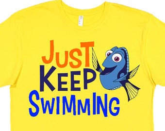 Finding Nemo Shirt, Just Keep Swimming Shirt, Finding Dory, Disney Shirt, Magic Kingdom Shirt, Disneyland Shirt, Plus Size Disney, Fish Tee