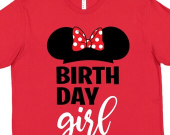 Minnie Mouse Birthday Girl Shirt, Minnie Mouse Birthday T-shirt, Minnie Mouse Shirt, Disney Birthday Party T-shirt, Disney Birthday Shirt