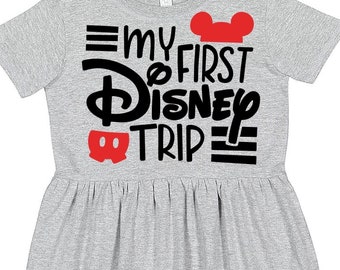 My First Disney Trip, Minnie Mouse Dress, Mickey Mouse Dress, Baby Disney Dress, Girls Disney Dress, Disney Dress, Toddler Disney Dress