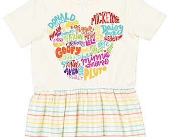 Disney Character Names, Girls Disney Dress, Disney Dress, Toddler Disney Dress, Infant Disney Dress, Baby Disney Dress, Disney World Dress