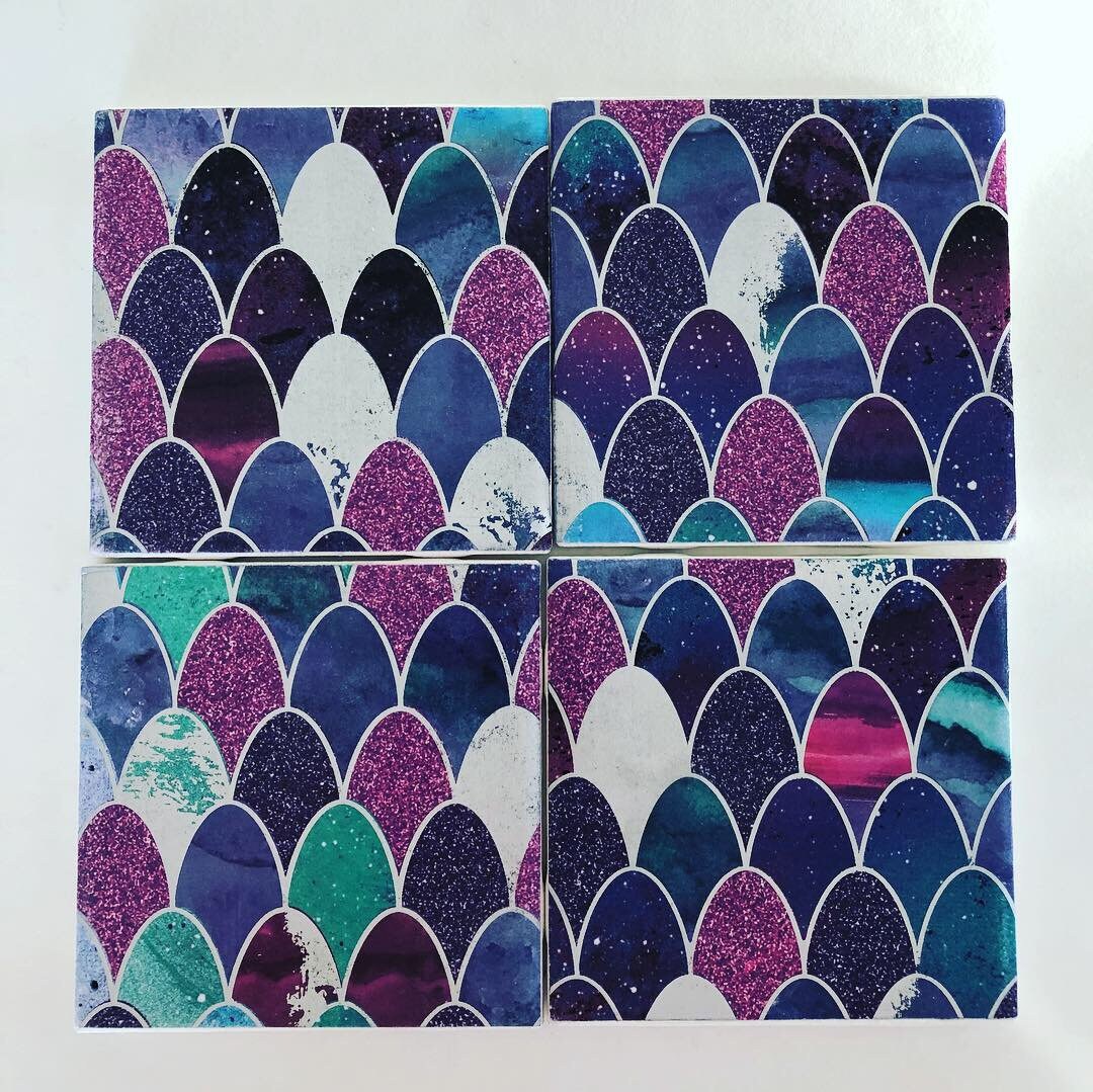 Mermaid Coasters Ceramic hight Quality 4x4 Etsy