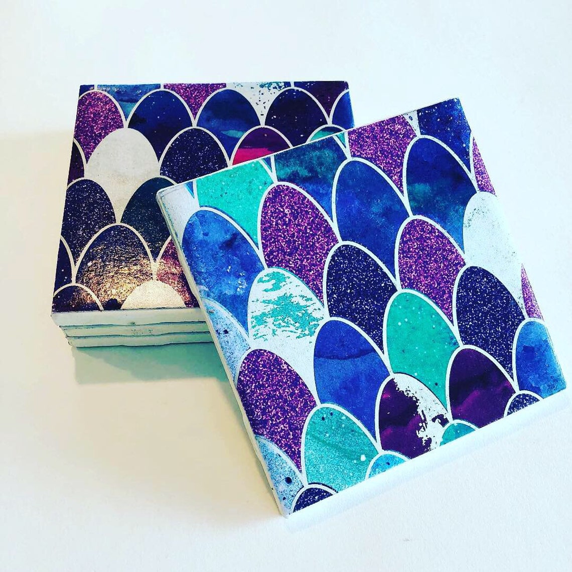 Mermaid Coasters Ceramic hight Quality 4x4 Etsy