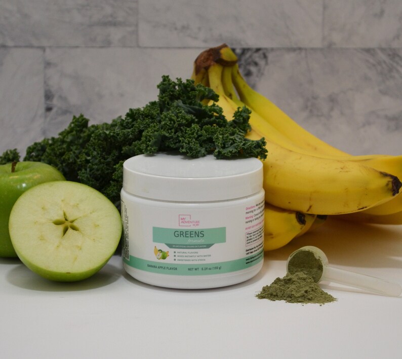 Greens Supplement Apple Banana Flavor No Artificial Etsy
