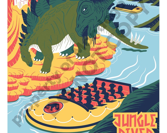 Jungle Cruise Jurassic Park Poster Art Print Jurassic - Etsy