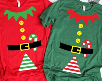 Disfraz de elfo navideño PNG SVG, Traje de elfo Svg Png, Archivo de corte de escuadrón de elfos, Gráfico navideño, Diseño de camiseta familiar, Silhouette, Cricut, Sublimación