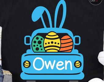Camión de Pascua PNG SVG, Conejo de Pascua Svg Png, Clip art de camión de huevos, Niños, Diseño de camisetas infantiles, Silhouette, Cricut, Sublimación, Descarga digital