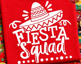 Cinco de Mayo Clipart, Fiesta Squad PNG SVG, Cinco de Mayo Clip Art, Mexikanische Hut Clipart, Fiesta Party Cut Files, Mexiko Design, Silhouette, Cricut, Sublimation