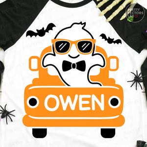 Halloween Truck PNG SVG, Boy Ghost Svg Png, Vintage Truck Back Cut File, Boys Svg, Kids Design, Baby Svg, Sublimation Png, Silhouette Cricut