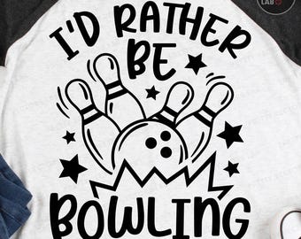 Ik zou liever bowlen PNG SVG, grappige Bowler Png Svg, Bowling Lover Shirt Design, Game Day Vibes, Bowler gesneden bestanden, sport, sublimatie, DTF
