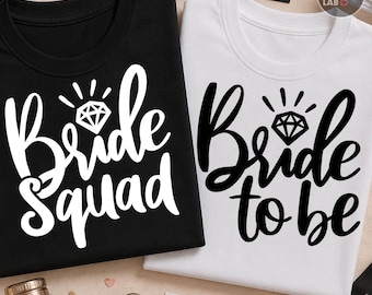 Bride to Be, Bride Squad PNG SVG, Bachelorette Bundle Svg Png, Bridal Party Graphic, Matching Shirts Design, Sublimation, Digital Download