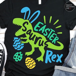 Easter Dinosaur PNG SVG, T-Rex Bunny Svg Png, Happy Easter Cut Files, Funny Clipart, Kids Shirt Design, Sublimation, DTF, Silhouette, Cricut
