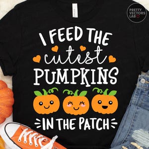 I Feed The Cutest Pumpkins In The Patch PNG SVG, Lunch Lady Svg Png, Funny Fall Cut Files, Halloween Png Svg, Sublimation, Silhouette Cricut