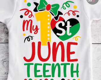 My First Juneteenth PNG SVG, 1st Juneteenth Svg Png, African American Kids gesneden bestanden, Emancipation Day Design, sublimatie, digitale download