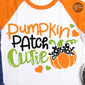 Pumpkin Patch Cutie PNG SVG, Cute Pumpkin Png, Girls Thanksgiving Svg, Kids Shirt Design, Baby Cut Files, Silhouette, Cricut, Sublimation