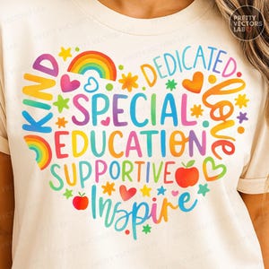 SPED Png, SPED Lehrer Png, Sonderpädagogik Png, beschleunigtes Squad-Shirt Design, schnelles Team Png, Inklusions-Herz Png, Sublimation, DTF Png Design