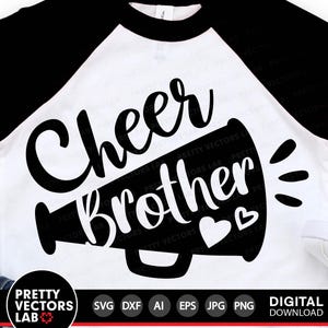 Cheer Bro Cut-Dateien, Megaphon Clipart, Jungen SVG, Dxf, Eps, Png, Bruder-Shirt-Design, Sublimation Png, Silhouette Cricut
