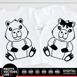 Capybaras svg, niedliche Capybara Cut Files, Mädchen Junge Capybara svg, Dxf, Eps, Png, Baby Clipart, Kids Design, Sublimation Png, Silhouette, Cricut
