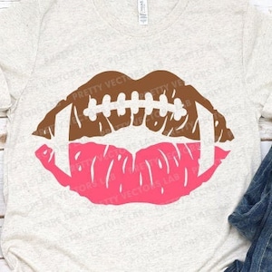 Lábios de Futebol SVG, Futebol Grunge SVG, Líder de Torcida SVG, Arquivos de Corte de Mãe de Torcida, Esportes SVG DXF EPS PNG, Design de Camisa Feminina, Silhueta, Cricut