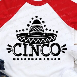 Cinco Svg, 5th Birthday Svg, Fiesta Svg, Five Years Old Quote Cut Files, Kids Party Svg, Mexican Theme Svg, Dxf, Eps, Png, Silhouette Cricut
