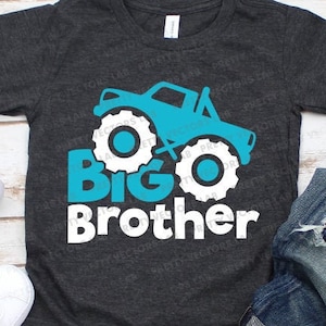 Big Brother SVG, Big Bro SVG, Brother Schnittdateien, Sibling Zitat SVG, Dxf Eps Png, Monstertruck Clipart, Jungen-Shirt-Design, Silhouette, Cricut