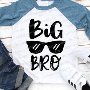 Big Bro geschnitten Dateien, Sibling Zitat svg, Dxf, Eps, Png, Sonnenbrille Clipart, Boy-Shirt-Design, Silhouette, Cricut