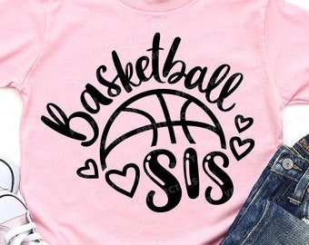 Basketball Sis Svg, Basketball Sister Svg, Love Basketball Cut Files, Biggest Fan Svg Dxf Eps Png, Cheer Sister Clipart, Silhouette, Cricut