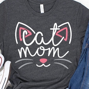 Cat Mom Svg, Cat Mama Svg, kattenliefhebber gesneden bestanden, bont moeder Clipart, Love Kitten Svg Dxf Eps Png, huisdierliefhebbers Svg, vrouw Svg, silhouet, Cricut