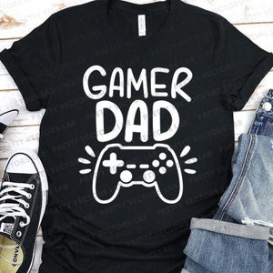 Gamer Dad SVG, Vatertags-Svg, Videospiele Cut Files, Daddy-Shirt-Design, lustiges Zitat SVG, Dxf, Eps, Png, Gamer Spruch, Silhouette, Cricut