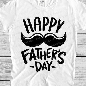 Feliz Dia dos Pais Svg, Arquivos de Corte de Pai, Citação de Pai Svg Dxf Eps PNG, Design de Camiseta de Pai, Clipart de Bigode, Placa de Pai Svg, Silhueta, Cricut