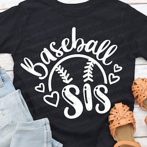 Baseball Sis Svg, Baseball Sister Svg, Girl Baseball Cut Files, Biggest Fan Svg Dxf Eps Png, Cheer Sister, Baby Clipart, Silhouette, Cricut