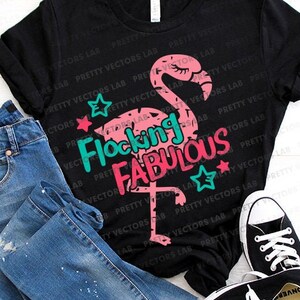 Flamingo Svg Flocking Fabulous Svg Beach Svg Summer Svg | Etsy