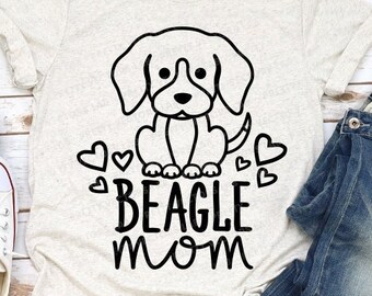 Beagle Mom Svg, Dog Mom Svg, Dog Mama Svg, Beagle Svg Dxf Eps Png, Puppy Svg, Dog Lovers Cut Files, Fur Mom, Love Pet Svg, Silhouette Cricut