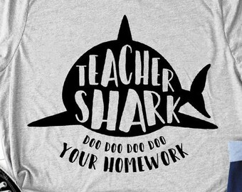 Download Teacher shark svg | Etsy