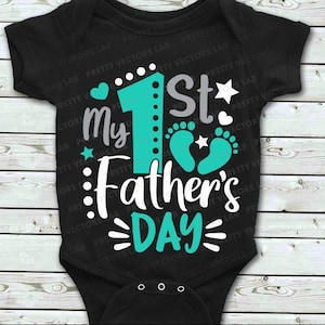 Mein erster Vatertag svg, 1. Vatertag svg, glücklicher Vatertag Cut Files, Baby svg, Dxf, Eps, Png, Papa-Shirt-Design, Silhouette, Cricut