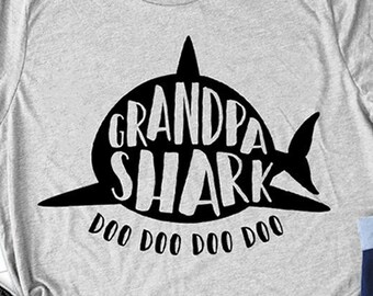 Download Grandpa shark svg | Etsy