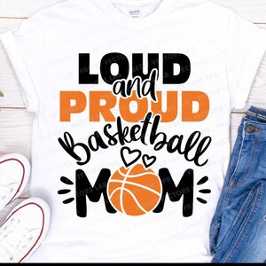 Högljudd och stolt basketmamma Svg, basket Svg, kärleksbasket klippfiler, Cheer Mama Svg, Dxf, Eps, Png, sportcitat, silhuett Cricut bild 2
