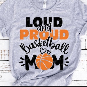Svg de maman de basket-ball fort et fier, Svg de basket-ball, amour de basket-ball fichiers coupés, Cheer Mama Svg, Dxf, Eps, Png, citation sportive, Silhouette Cricut