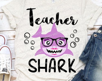 Teacher Shark Svg Etsy