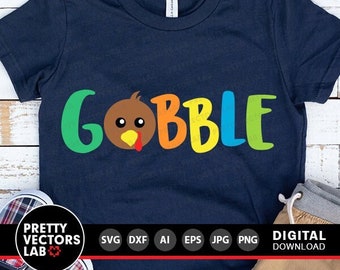 Gobble Svg, Boys Thanksgiving, Turkey Face Svg, Dxf, Eps, Png, Boy Turkey Clipart, Fall Cut Files, Kids Svg, Baby Clipart, Silhouette Cricut